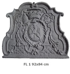 Plaque décorée de cheminée